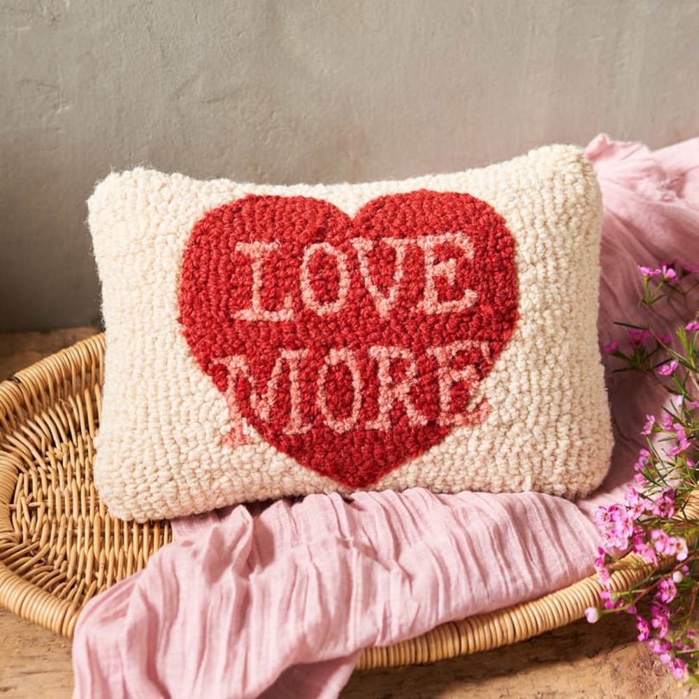 NWT love you more hooked pillow